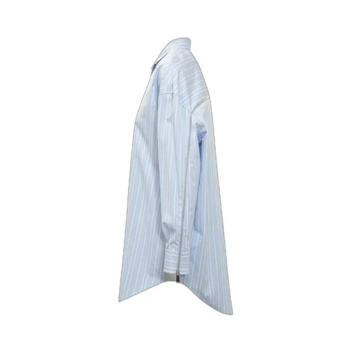 Off-White Pinstriped Long-Sleeved Poplin Shirt