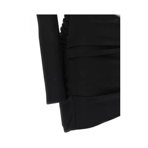Off-White Off Stamp Twist Detailed Long-Sleeved Dress