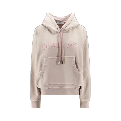 Off-White Laundry Logo Embroidered Drawstring Hoodie
