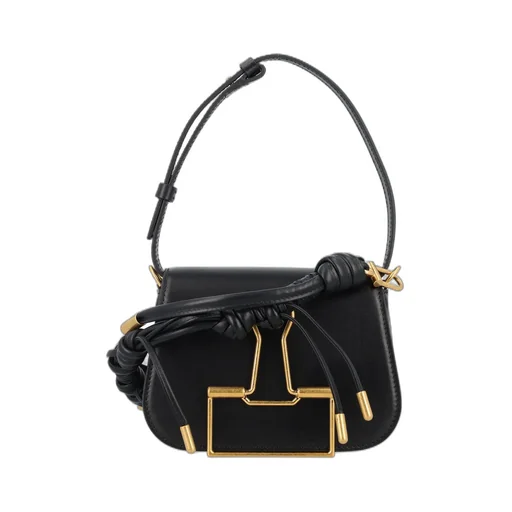 Off-White Skeleton Binder Foldover Top Crossbody Bag