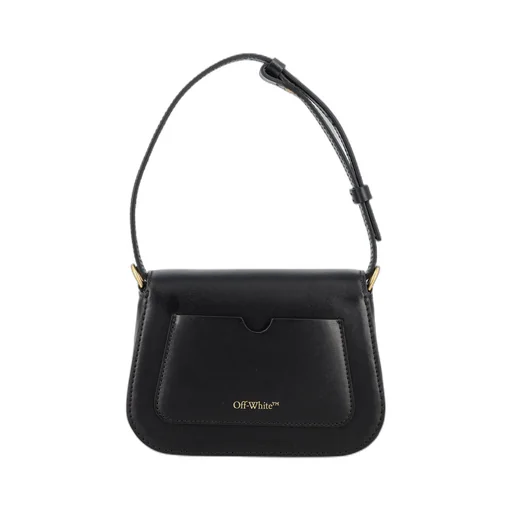Off-White Skeleton Binder Foldover Top Crossbody Bag