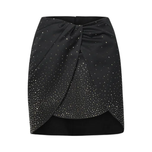 Off-White Embellished Pleated Mini Skirt