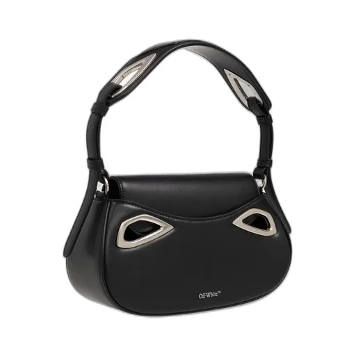 Off-White Clam Cut-Out Detailed Shoulder Bag