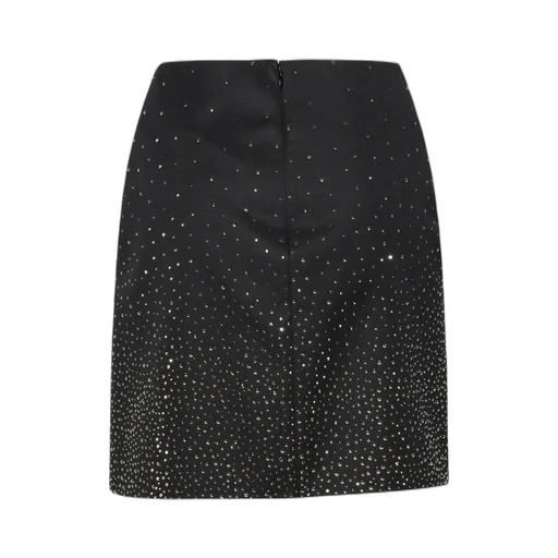 Off-White Embellished Pleated Mini Skirt