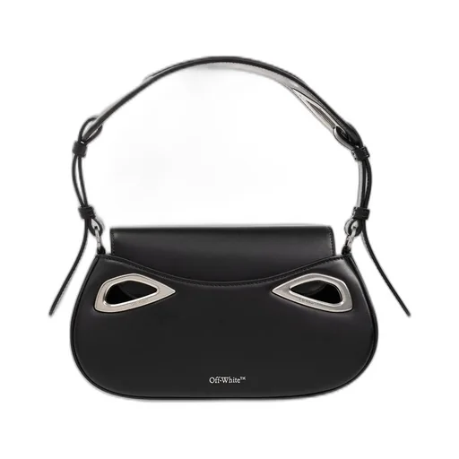 Off-White Clam Cut-Out Detailed Shoulder Bag