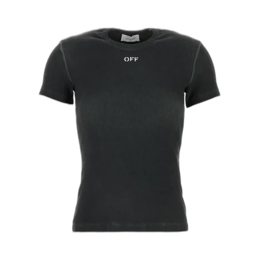 Off-White Logo Embroidered Crewneck T-Shirt