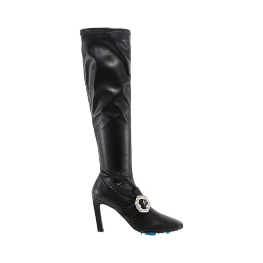 Off-White Buckle-Detailed Knee-High Boots