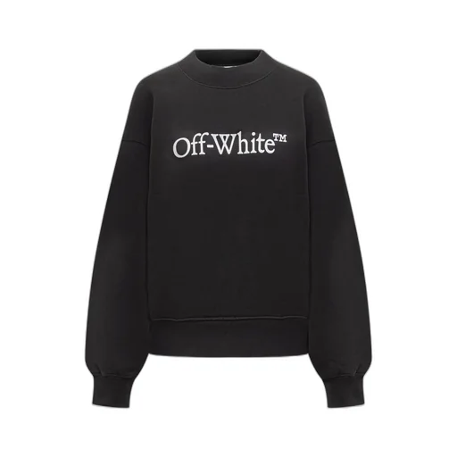 Off-White Bookish Crewneck Drop Shoulder Sweatshirt