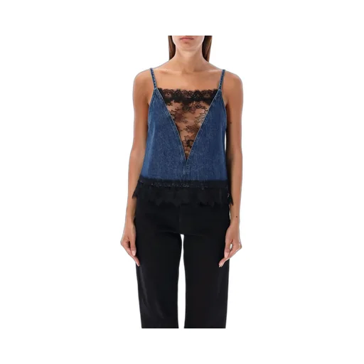 Off-White Lace Detailed Sleeveless Top