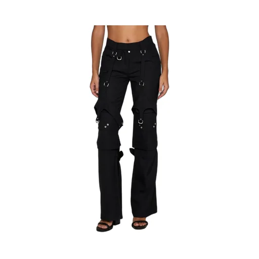 Off-White Buckle Detailed Wide Leg Pants