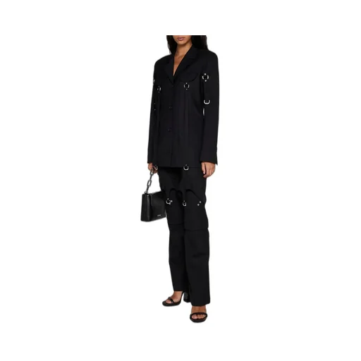 Off-White Buckle Detailed Wide Leg Pants