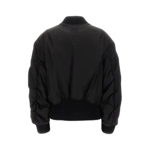 Off-White Band-Collared Zip-Up Bomber Jacket