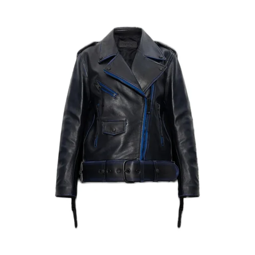 Off-White Belted Leather Jacket