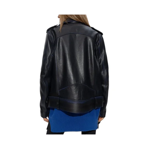 Off-White Belted Leather Jacket