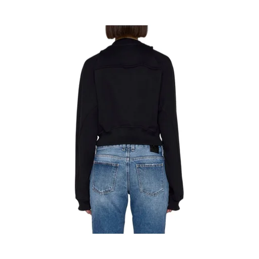 Off-White Logo Embroidered Cropped Sweatshirt