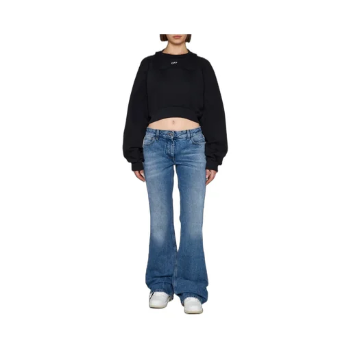 Off-White Logo Embroidered Cropped Sweatshirt
