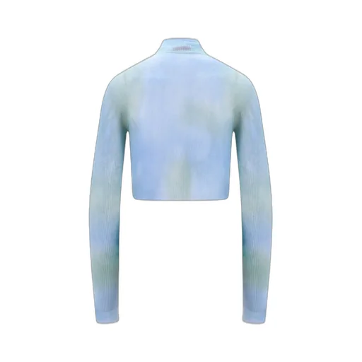 Off-White Tie-Dye Turtleneck Cropped Top