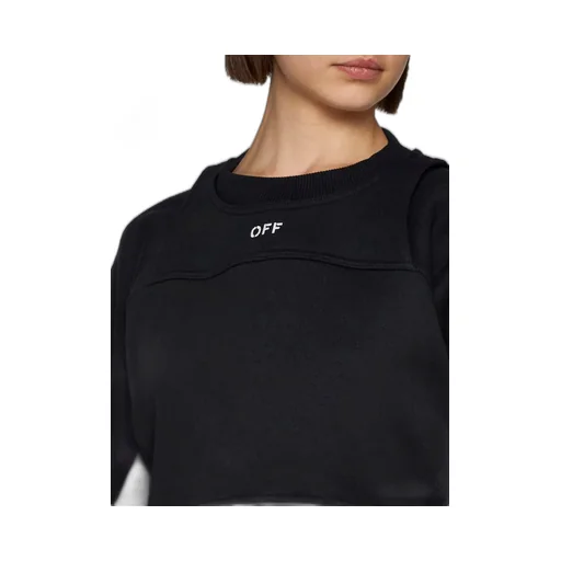 Off-White Logo Embroidered Cropped Sweatshirt