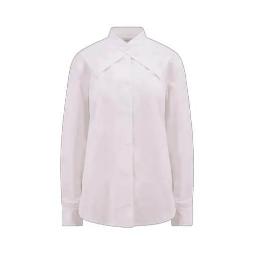 Off-White Belted Buttoned Long-Sleeved Shirt