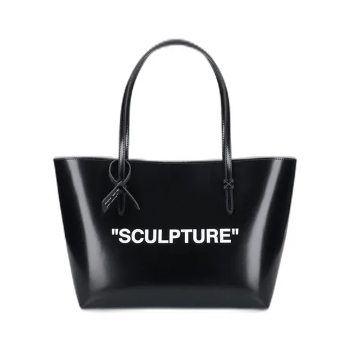 Off-White Slogan Printed Top Handle Bag