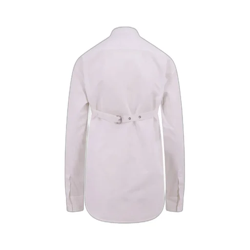Off-White Belted Buttoned Long-Sleeved Shirt
