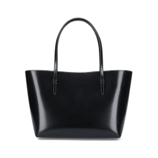 Off-White Slogan Printed Top Handle Bag