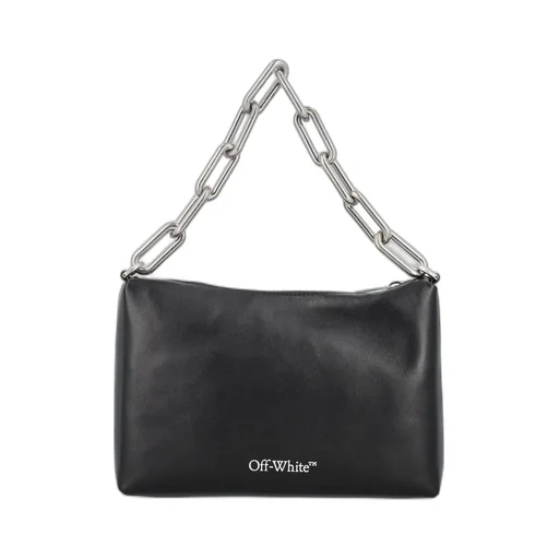 Off-White Block Pouch Quote Zip-Up Clutch Bag