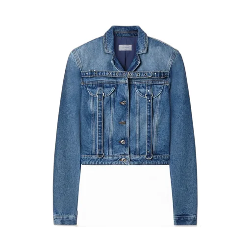 Off-White Belt Detailed Button-Up Denim Jacket
