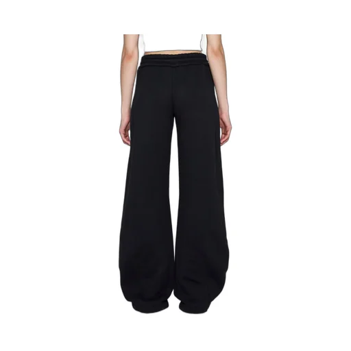 Off-White Drawstring Wide Leg Pants