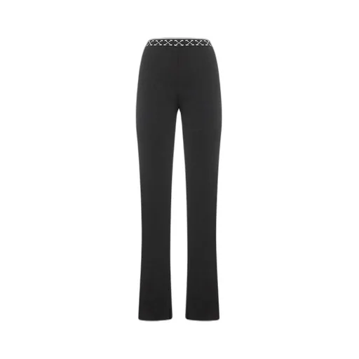 Off-White Logo Waistband Straight Leg Pants