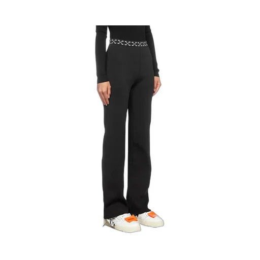 Off-White Logo Waistband Straight Leg Pants