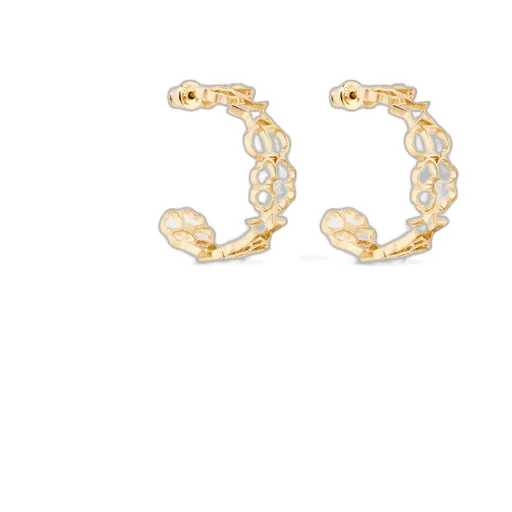 Dior Lucky Lace Hoop Earrings