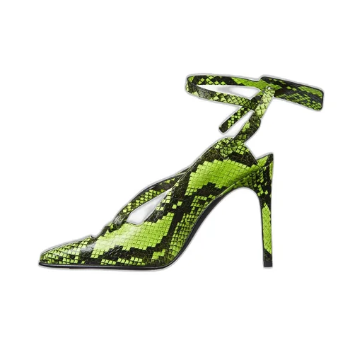Off-White Embossed Ankle Strap Sandals