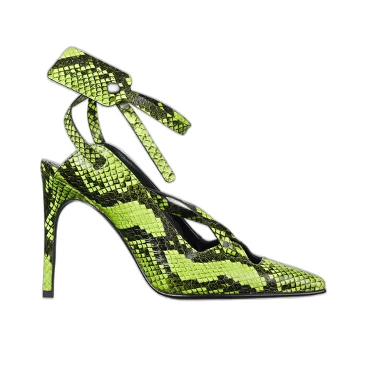 Off-White Embossed Ankle Strap Sandals