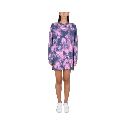 Off-White Arrows Tie-Dye Long-Sleeved Sweatshirt Dress
