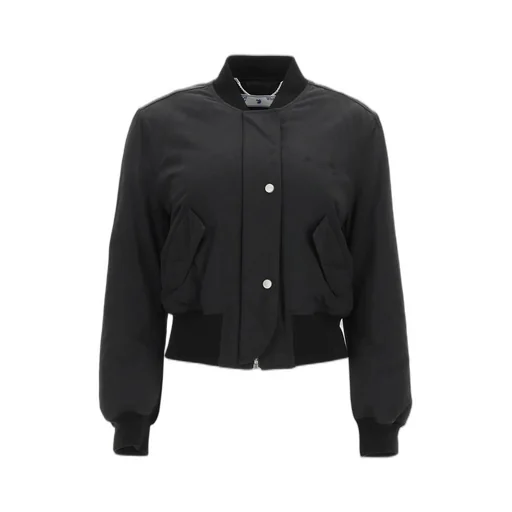 Off-White Logo Embroidered Bomber Jacket