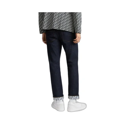 Long Slim-Fit Dior Oblique Jeans