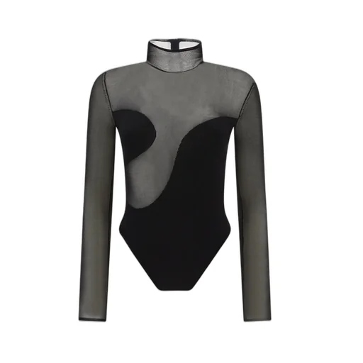 Nensi Dojaka Asymmetric Line Bodysuit Top