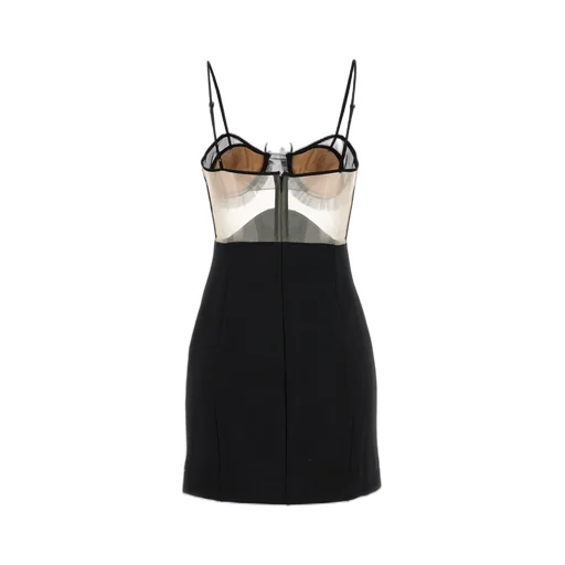 Nensi Dojaka Explosive Flower Panelled Bustier Mini Dress