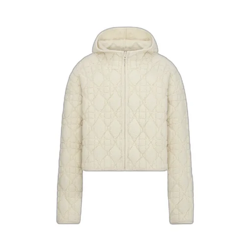 Cannage Zipped Cardigan With Hood