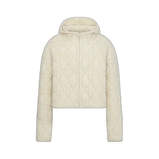 Cannage Zipped Cardigan With Hood