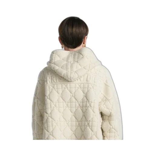 Cannage Zipped Cardigan With Hood