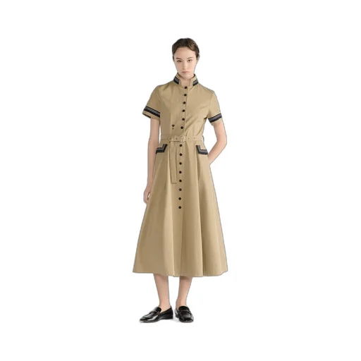 Mid-Length Flared Shirtdress