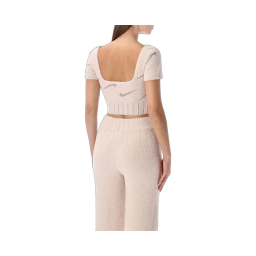 Nike Short-Sleeved Cropped Knitted Top