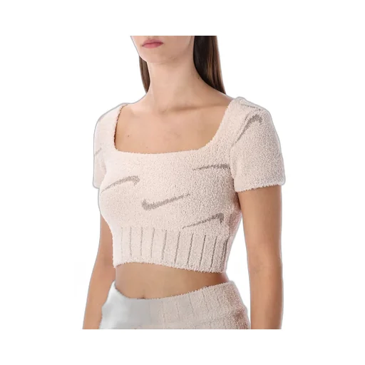 Nike Short-Sleeved Cropped Knitted Top