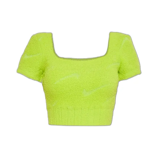 Nike Short-Sleeved Cropped Knitted Top