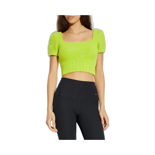Nike Short-Sleeved Cropped Knitted Top