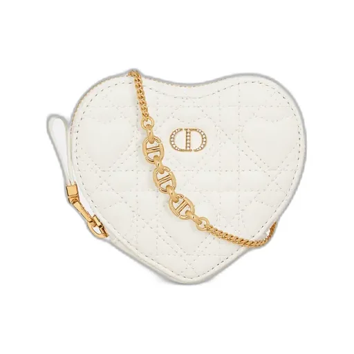 Dior Caro Heart Pouch With Chain