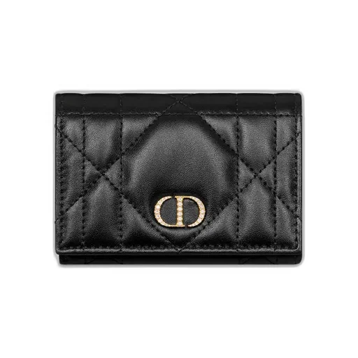 Dior Caro Glycine Wallet With Crystals