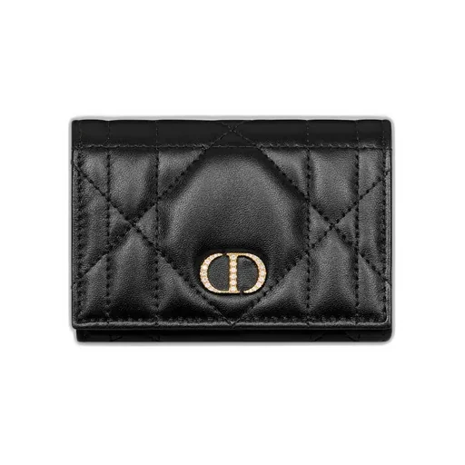 Dior Caro Glycine Wallet With Crystals